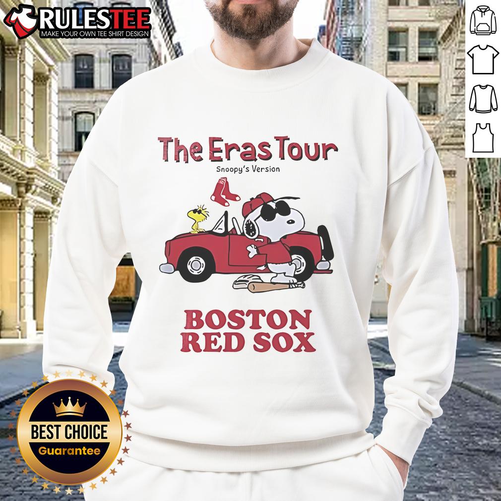 Official Boston Red Sox The Eras Tour Snoopy Sweatshirt Official Boston Red Sox The Eras Tour Snoopy Sweatshirt featuring vibrant graphics and cozy design for fans.