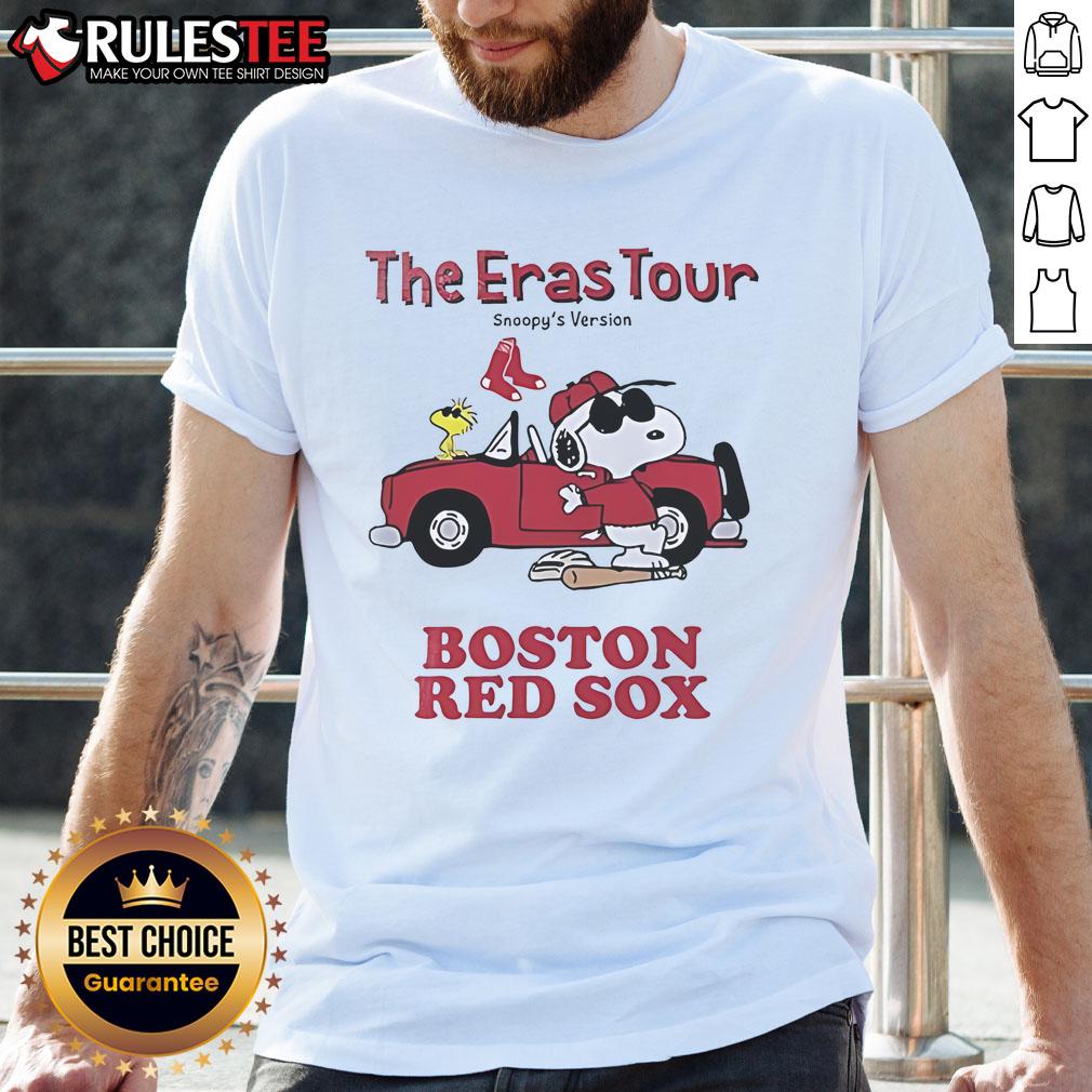 Official Boston Red Sox The Eras Tour Snoopy T Shirt Alt Text: Official Boston Red Sox The Eras Tour Snoopy T-Shirt featuring vibrant graphics and team logo, perfect for fans.