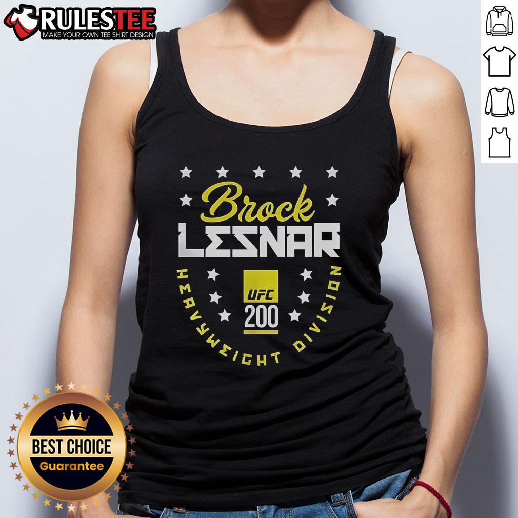 Official Brock Lesnar Ufc 200 Heavyweight Division Tank Top Alt Text: Official Brock Lesnar UFC 200 Heavyweight Division tank top showcasing bold graphics and premium fabric design.