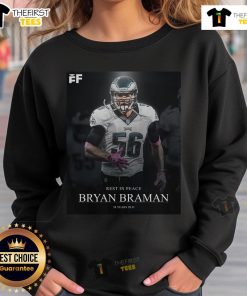 Official Bryan Braman Rest In Peace sweatshirt featuring a bold design, perfect for fans honoring his legacy.