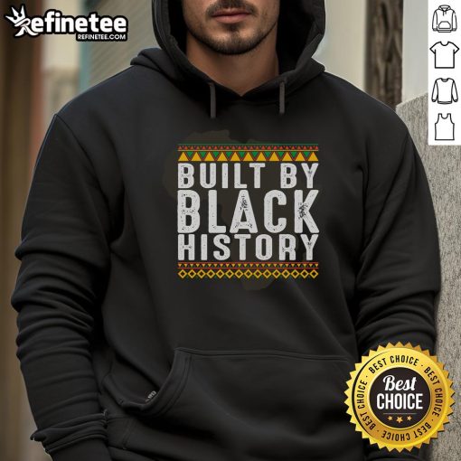 Official Built By Black History Africa Map Hoodie featuring a vibrant map design celebrating African heritage.