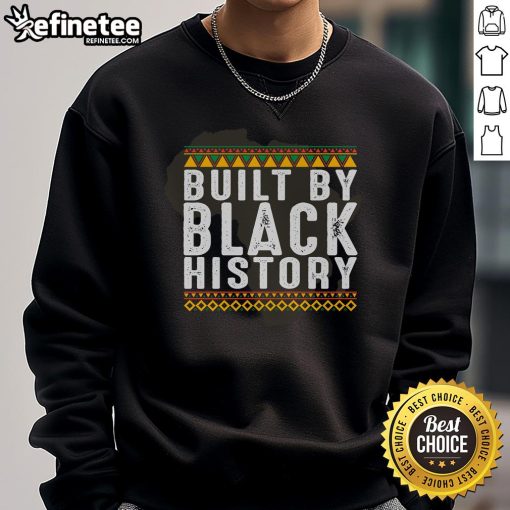 Alt Text: Official Built By Black History Africa Map Sweatshirt showcasing a vibrant map design celebrating African heritage.