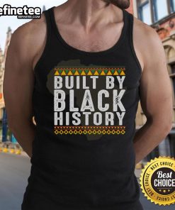 Official Built By Black History Africa Map Tank Top featuring a vibrant Africa map design for cultural pride and style.