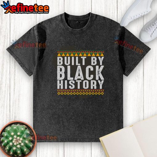 Alt Text: Official Built By Black History Africa Map Washed T-Shirt showcasing a vibrant graphic of Africa's map on soft fabric.