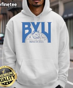 Official BYU Brigham Young University hoodie featuring the school logo, perfect for students and alumni.