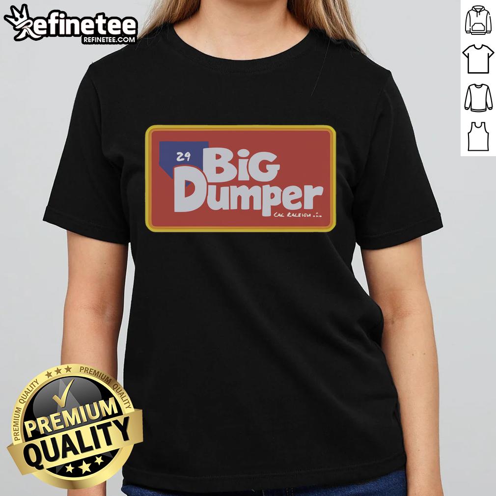 Official Cal Raleigh Big Dumper Dugout House Logo Cal Raleigh Ladies Tee Official Cal Raleigh Big Dumper Dugout House logo on a ladies tee, showcasing vibrant design and team spirit.