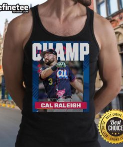 Official Cal Raleigh tank top celebrating the 2025 T-Mobile Home Run Derby Champion of MLB from Seattle Mariners.