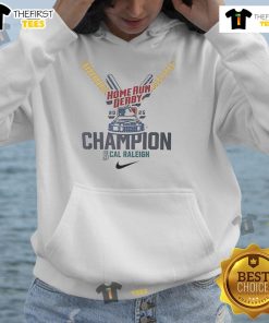 Alt Text: Official Cal Raleigh Seattle Mariners Home Run Derby Champion Hoodie featuring vibrant team colors and logo.