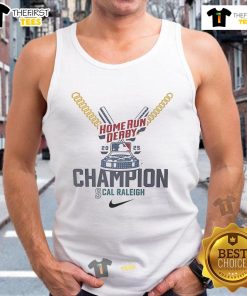 Official Cal Raleigh Seattle Mariners Home Run Derby Champion Tank Top featuring vibrant team colors and logo design.