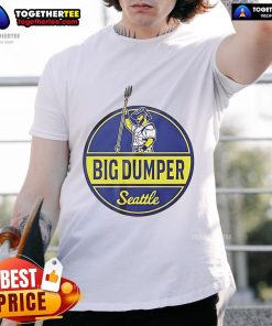 Alt Text: Official Cal Raleigh Tee for Seattle Mariners Baseball featuring Big Dumper and Trident design. Perfect for fans!