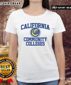 Official California Community Colleges logo on a stylish ladies tee, perfect for college supporters and fashion enthusiasts.