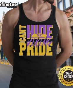 Official 'Can't Hide That Viking Pride' tank top featuring bold graphics and a comfortable fit, perfect for fans.