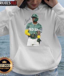 Official Ceddanne Rafaela Boston Red Sox signature hoodie featuring team colors and logo, perfect for fans.