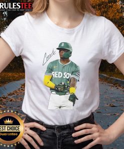Official Ceddanne Rafaela Boston Red Sox signature ladies tee, showcasing team pride and stylish design for female fans.