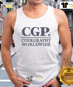 Official CGP Codegraphy Worldwide Tank Top featuring a vibrant design, perfect for casual wear and summer styles.