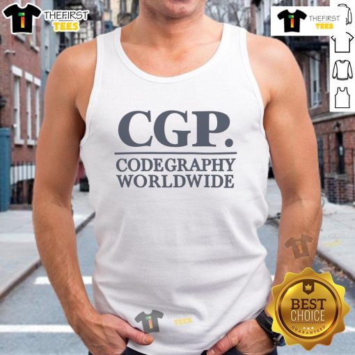 Official CGP Codegraphy Worldwide Tank Top featuring a vibrant design, perfect for casual wear and summer styles.
