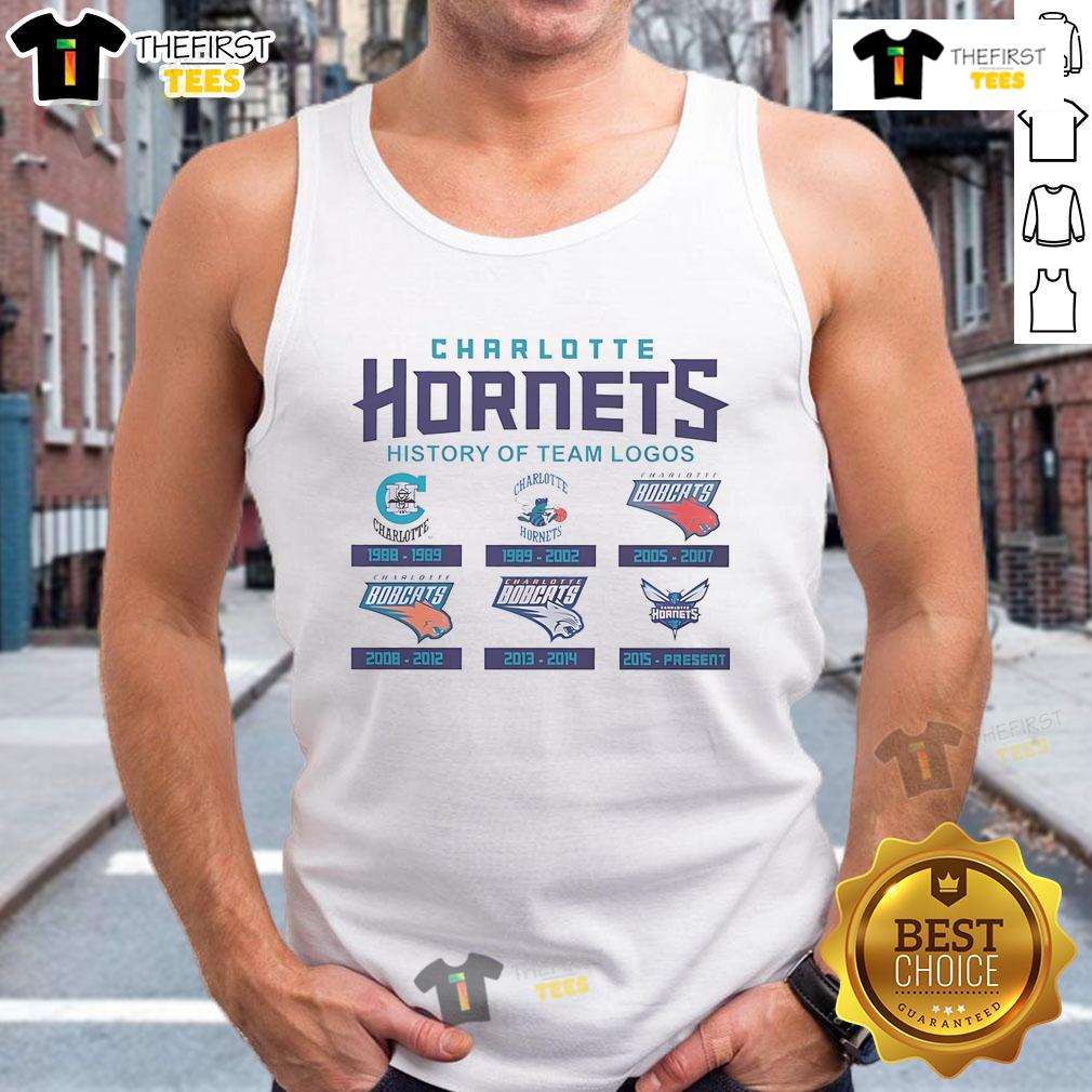 Official Charlotte Hornets History Of Team Logos Tank Top Official Charlotte Hornets history of team logos tank top featuring iconic designs and vibrant colors.