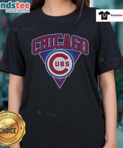 Official Chicago Cubs Change Up Ladies Tee featuring the team's logo and stylish design for female fans.