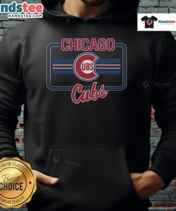 Official Chicago Cubs Fanfare Hoodie in navy blue with team logo, perfect for fans showing their support.