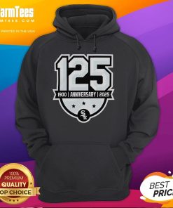 Alt Text: Official Chicago White Sox 125th Anniversary hoodie featuring the 1990-2025 logo in a stylish design.