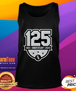 Alt Text: Official Chicago White Sox 125th Anniversary logo tank top celebrating 1990-2025, perfect for fans and collectors.