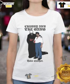 Official Chubby and the Gang Ladies Tee featuring vibrant graphic design and stylish fit for fans of the band.