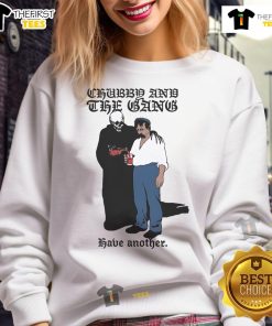 Alt Text: Official Chubby and the Gang sweatshirt featuring bold logo design, perfect for fans of the band and streetwear style.