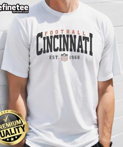 Official Cincinnati Football Est 1968 T-Shirt featuring bold logo and vintage design for fans of Cincinnati football.