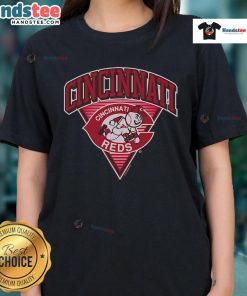 Official Cincinnati Reds Change Up Ladies Tee featuring team logo and stylish design for female fans.