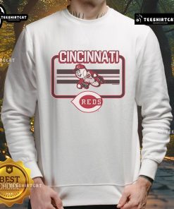 Official Cincinnati Reds Fanfare Sweatshirt showcasing team colors and logo, perfect for fans and game day wear.