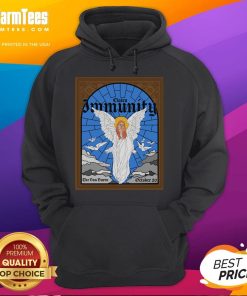 Official Clairo Immunity Angel Stained Glass Hoodie showcasing vibrant artwork and stylish design for fans.