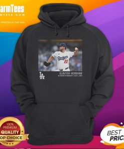 Official Clayton Kershaw Los Angeles Dodgers hoodie celebrating 3K career strikeouts with unique micro moments design.