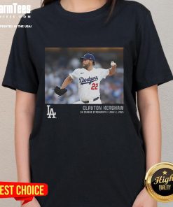 Official Clayton Kershaw Los Angeles Dodgers tee celebrating 3K career strikeouts, perfect for fans and collectors.