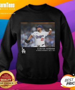 Official Clayton Kershaw Los Angeles Dodgers sweatshirt celebrating 3K career strikeouts, perfect for fans.