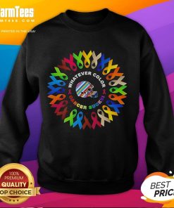 Official Cleveland Browns 'Cancer Sucks' sweatshirt in team colors, supporting cancer awareness and football fans.