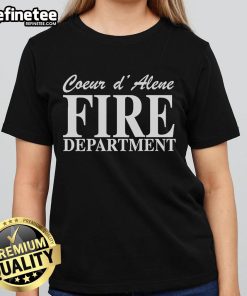 Official Coeur d'Alene Firefighter Tribute Ladies Tee featuring a stylish design honoring local firefighters.