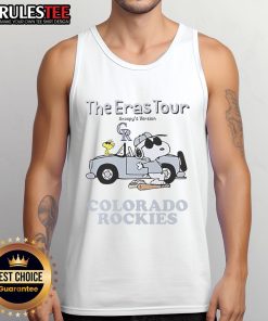 Official Colorado Rockies The Eras Tour Snoopy tank top featuring vibrant graphics and a stylish design for fans.