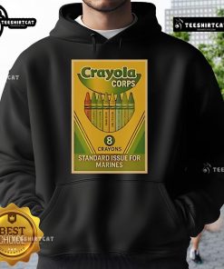 Alt Text: Official Crayola Corps standard issue hoodie for Marines, featuring a vibrant design and durable fabric for comfort.