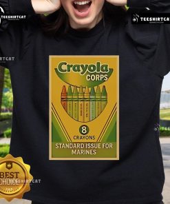 Official Crayola Corps Standard Issue for Marines Sweatshirt in olive green with bold logo, perfect for military apparel.