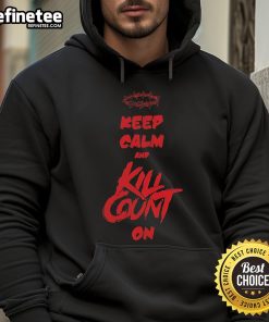 Official Crown of Thorns Jesus hoodie with 'Keep Calm and Kill Count On' design, perfect for religious apparel fans.
