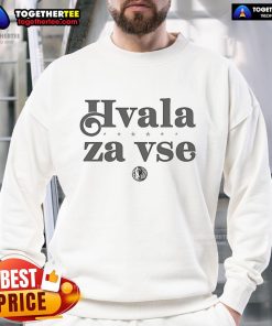 Official Dallas Mavericks Hvala Za sweatshirt featuring team logo and stylish design for fans.