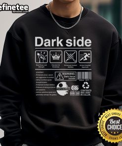 Official Dark Side Label Sweatshirt featuring a stylish design in black, perfect for casual wear and fans of the dark theme.