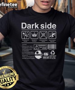 Official Dark Side Label T-Shirt featuring a bold graphic design on a black fabric for stylish streetwear.