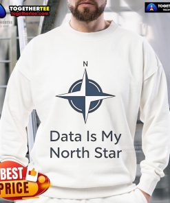 Cozy Official Data Is My North Star Sweatshirt in navy blue, perfect for data enthusiasts and casual wear.