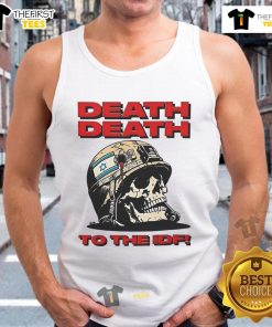 Official Death To The IDF Tank Top featuring bold graphic design, perfect for expressing solidarity and activism.