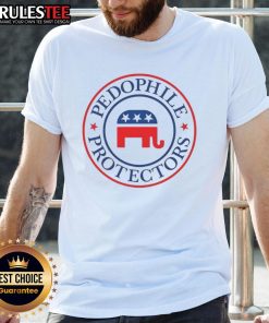 Official Democrats Pedophile Protectors T-Shirt featuring bold graphics, expressing political satire and commentary.