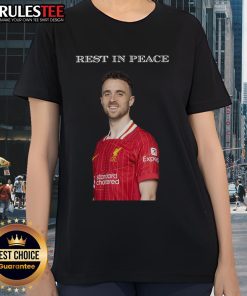 Official Diogo Jota Rest In Peace Ladies Tee featuring a stylish design honoring the football star.
