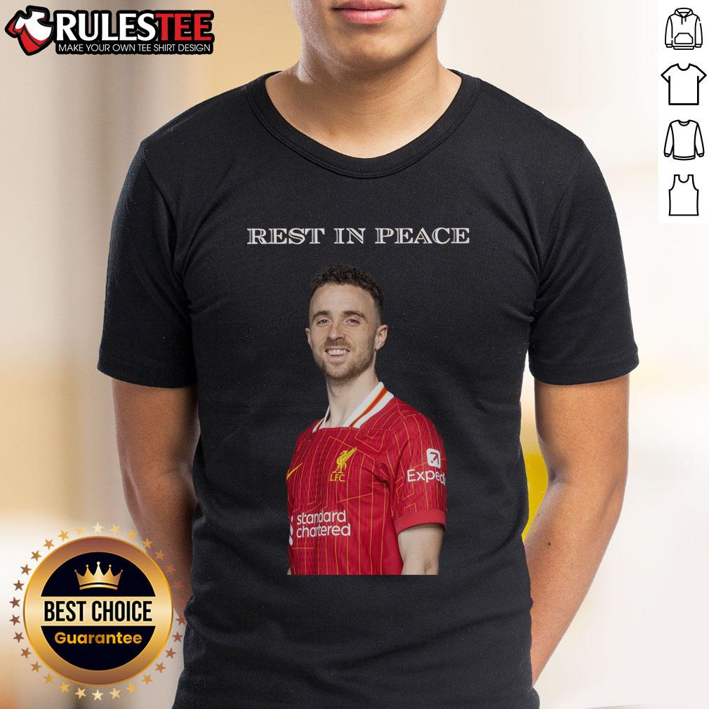Official Diogo Jota Rest In Peace T Shirt Official Diogo Jota Rest In Peace T-Shirt featuring a tribute design honoring the football star.