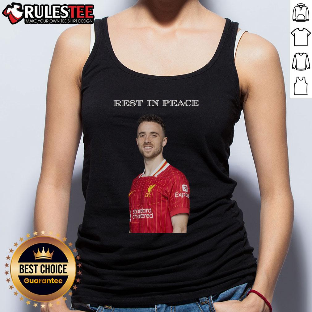 Official Diogo Jota Rest In Peace Tank Top Diogo Jota Rest In Peace tank top featuring a stylish design, perfect for fans honoring the football star's legacy.