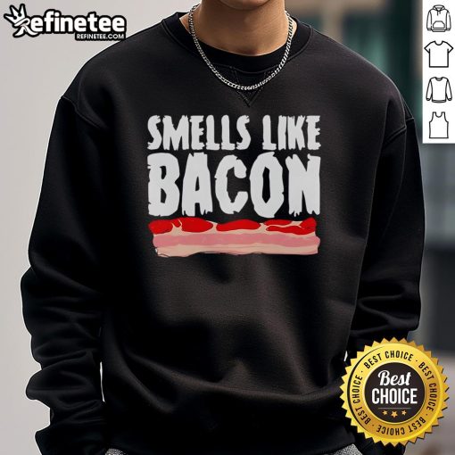 Official Diversity Hires 'Smells Like Bacon' sweatshirt, showcasing a trendy design for humorous and inclusive apparel.